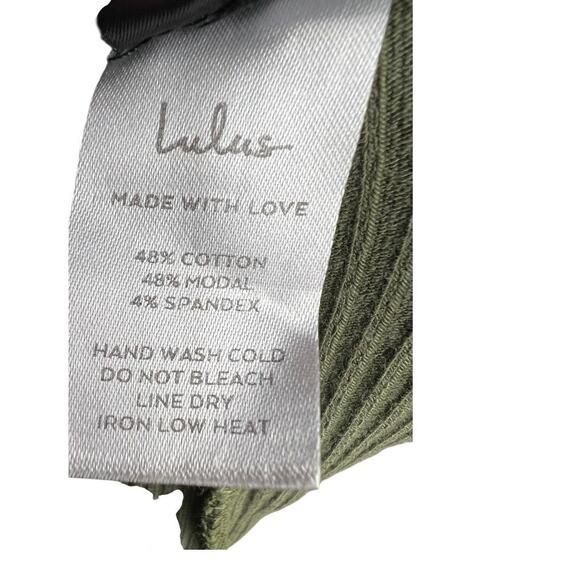 Lulus Green Knit Shoulder Wrap shrug Sweater Cover up Cropped Stretch Medium - Picture 7 of 7